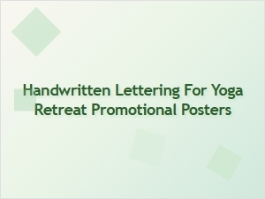 Graceful Scripts for Yoga Retreat Promotional Posters